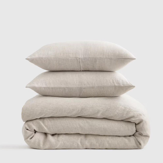 European Linen Duvet Cover Set - Full/Queen