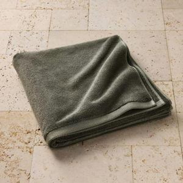 Organic Bath Sheet in Olive