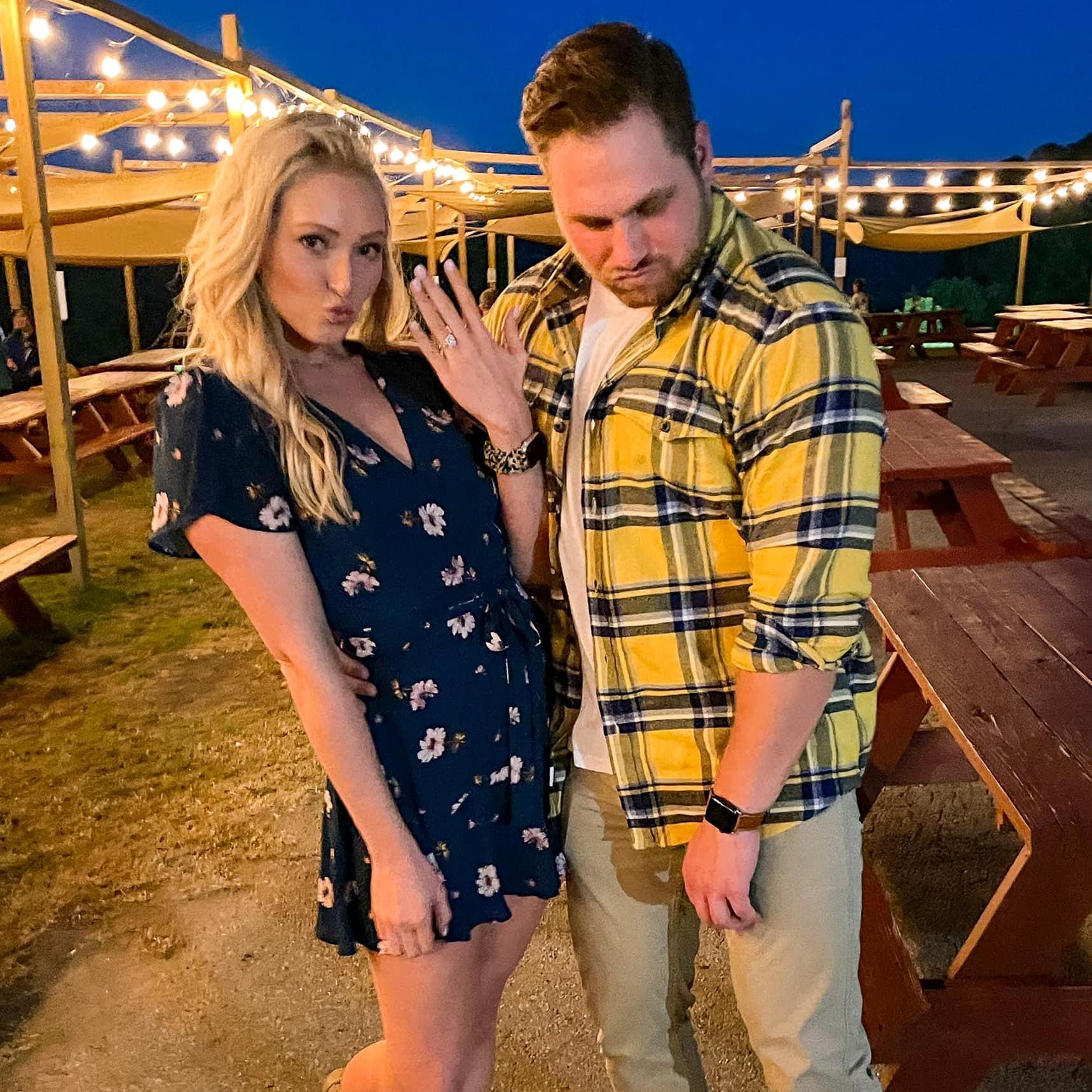 Engagement night at our favorite place on earth... TailGate Brewery!