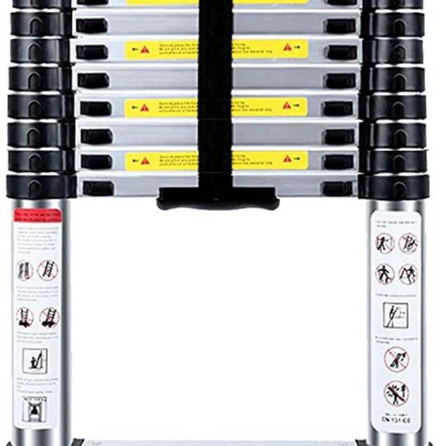Telescoping Ladder Jason 14.5FT | 4.4M Max Load 330lbs Aluminum Ladder Extendable Ladder with EN131 and CE Standard [Step A +++](14.5FT/4.4M)