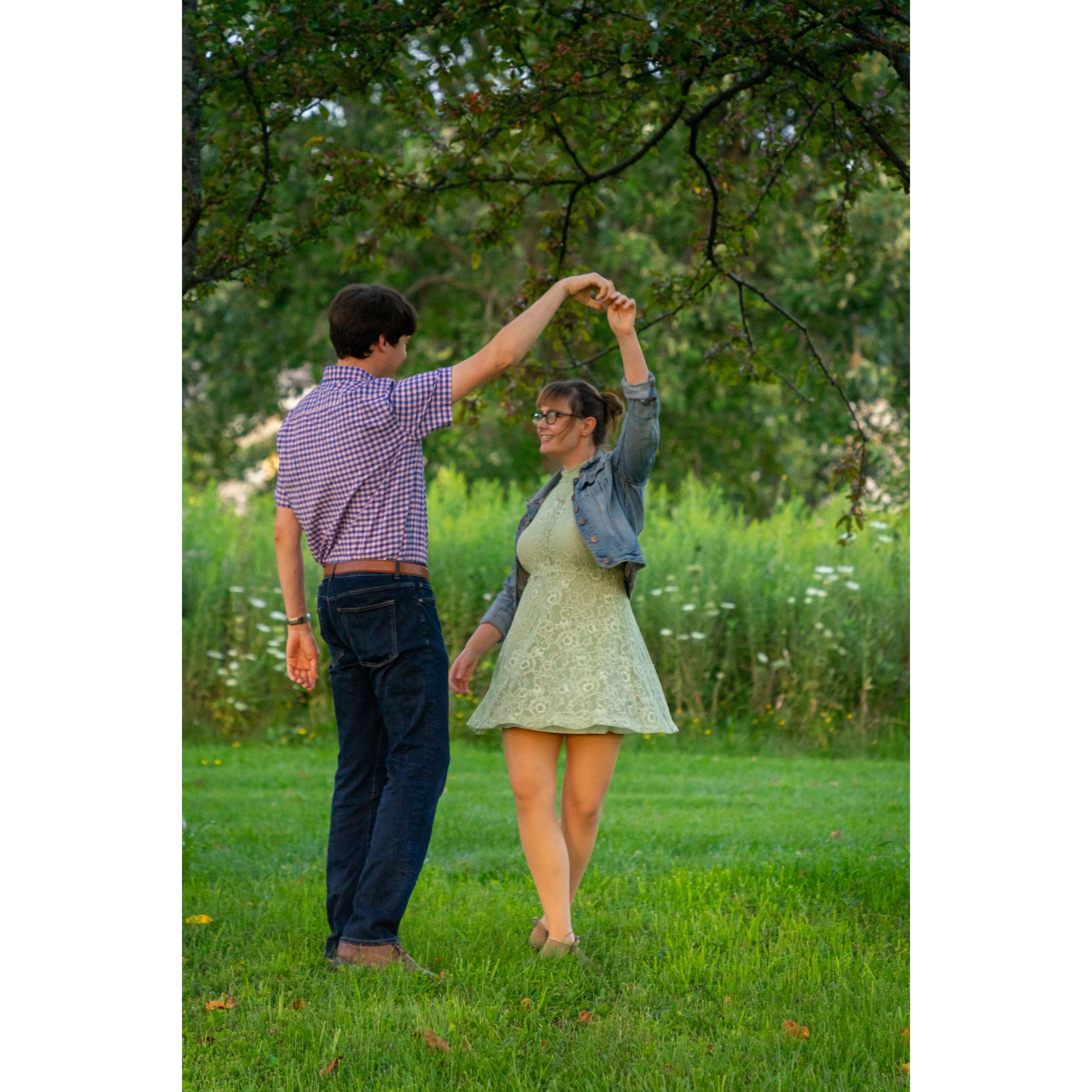 Putting those dance lessons to good use
