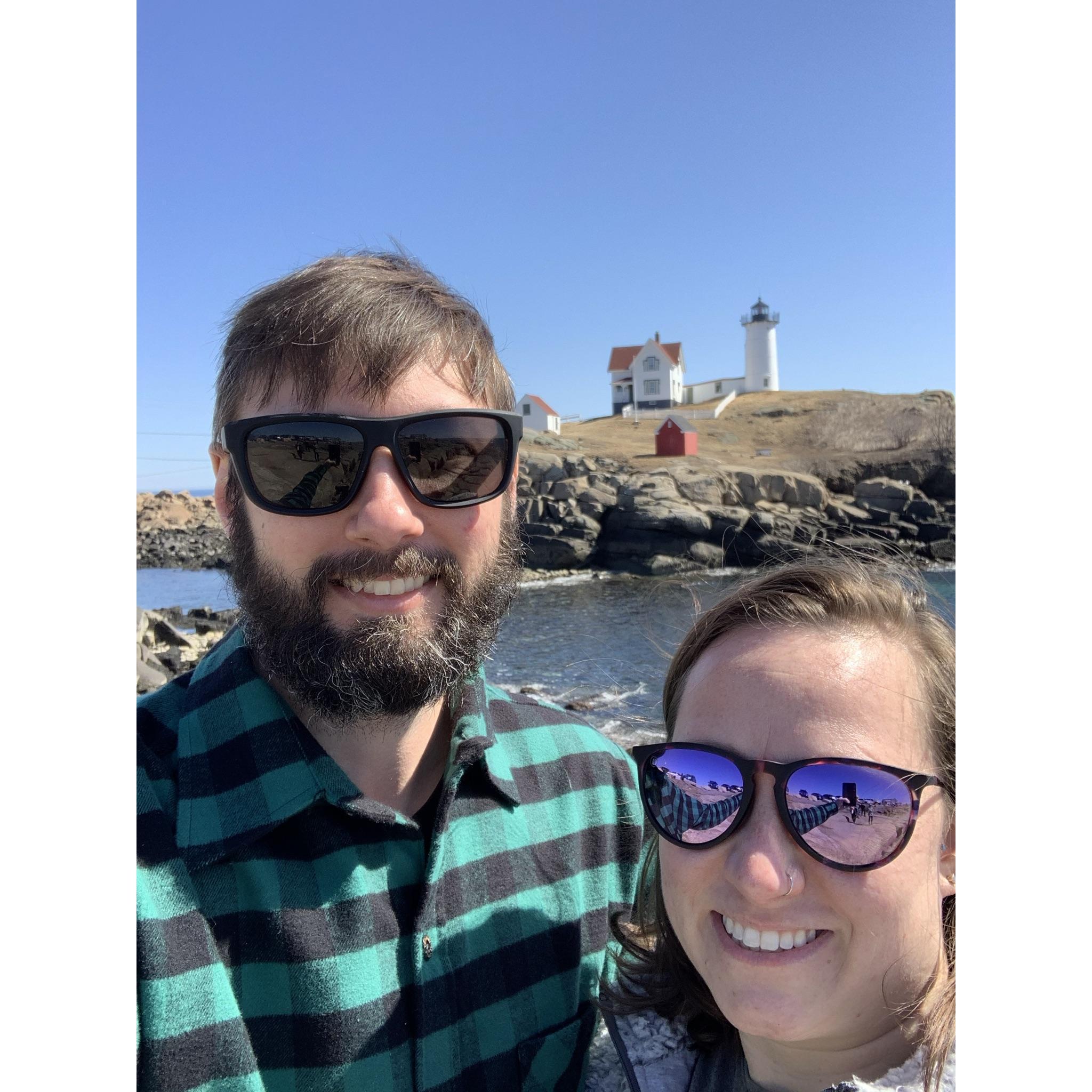 Visiting our favorite lighthouse, Nubble Light