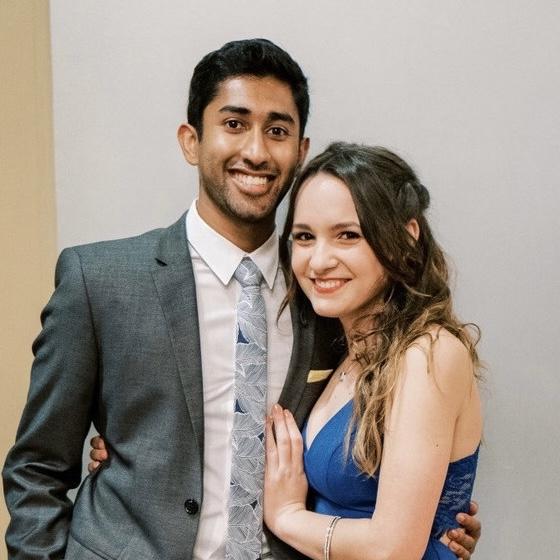 attending our first wedding as a couple