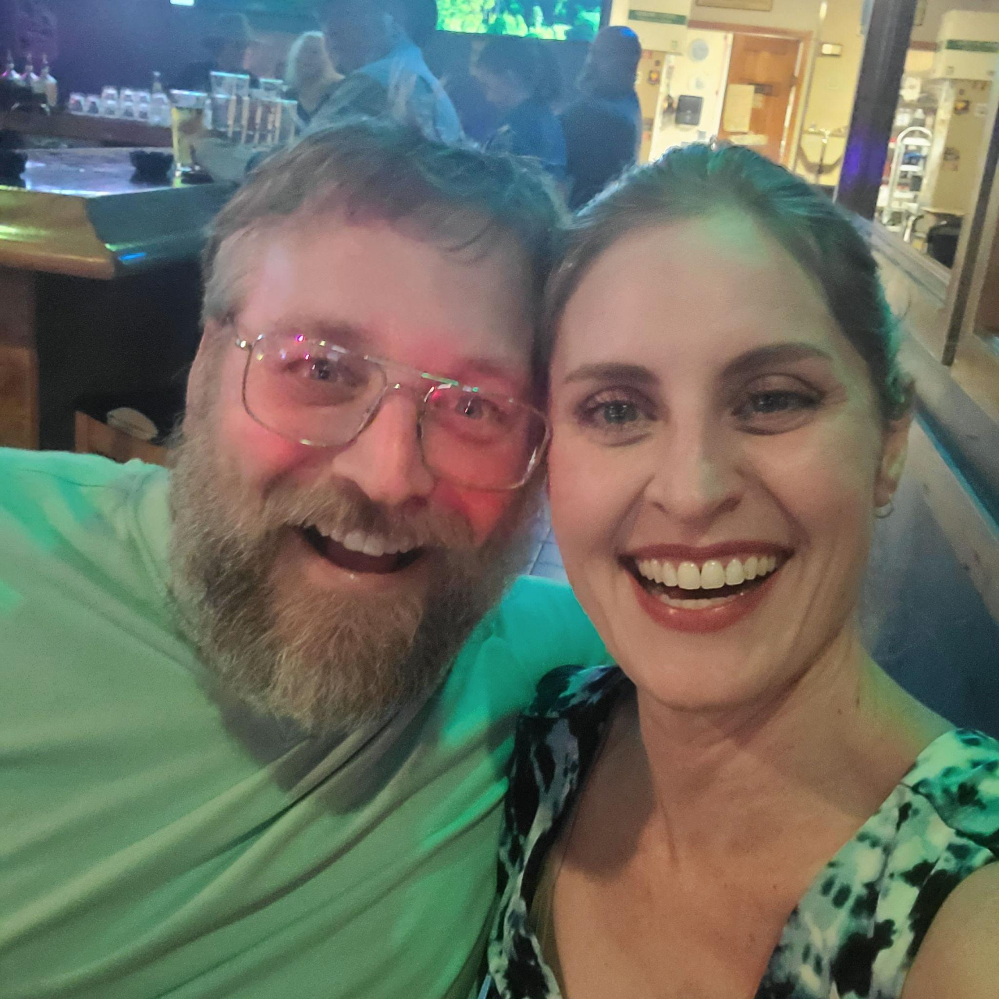 Karaoke (one of Greg's favorite activities) in Helen Ga