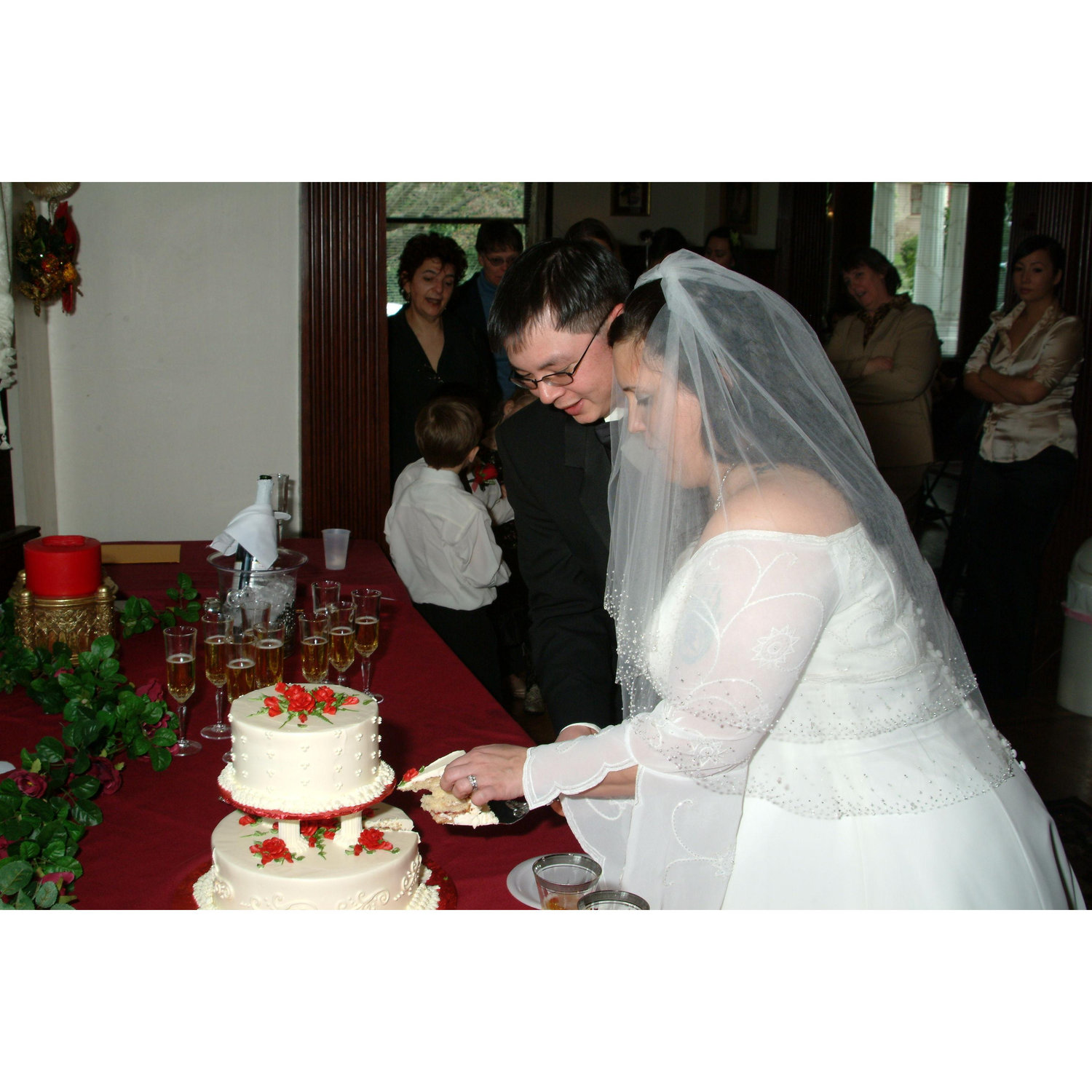 Cutting the cake
