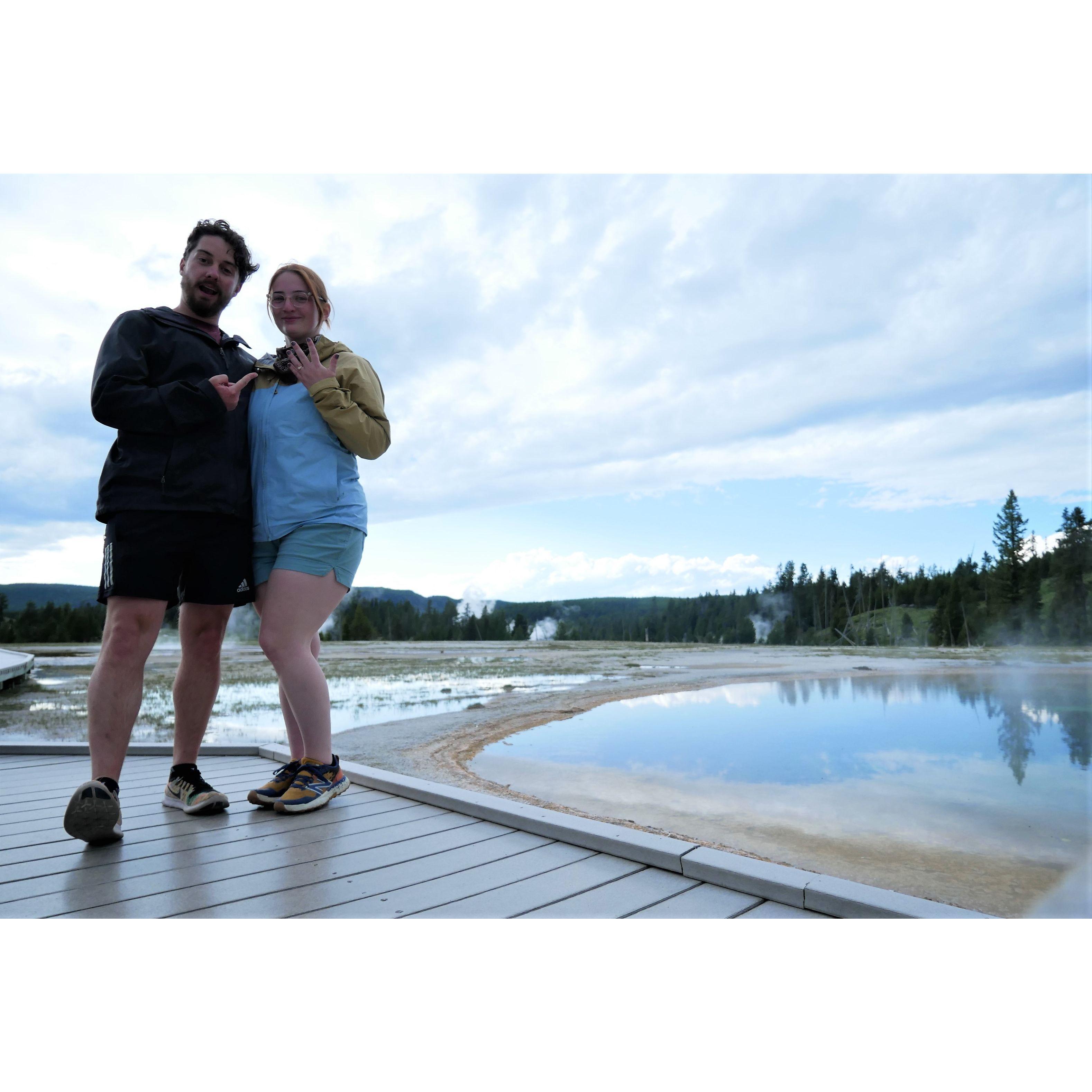 We got engaged on 7.6.2023 in Yellowstone National Park