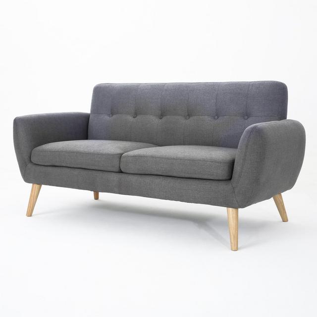 Josephine Mid Century Modern Petite Sofa Dark Gray - Christopher Knight Home