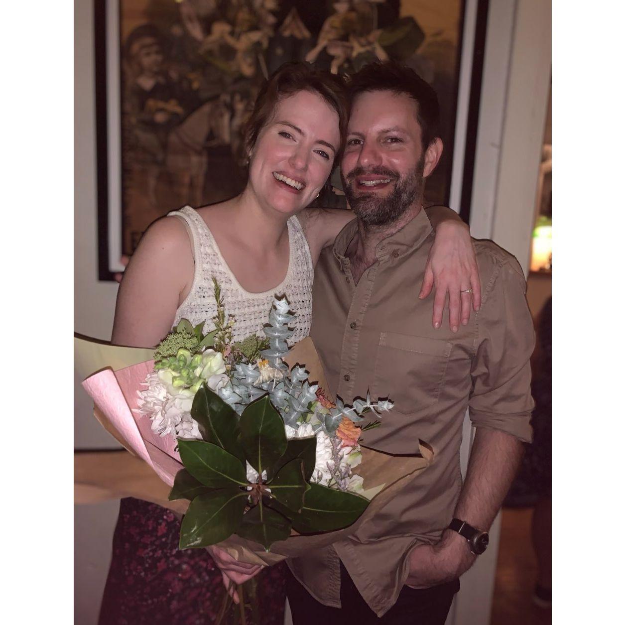 Surprise engagement flowers