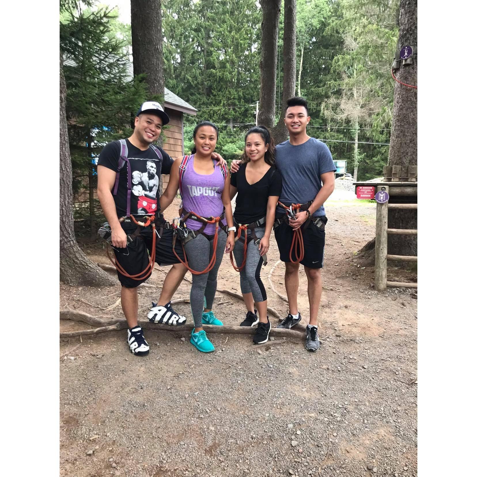8/26/18 - Aerial adventure park with Dania (Chrisdelon's older sister) and Dexter (Dania's boyfriend)