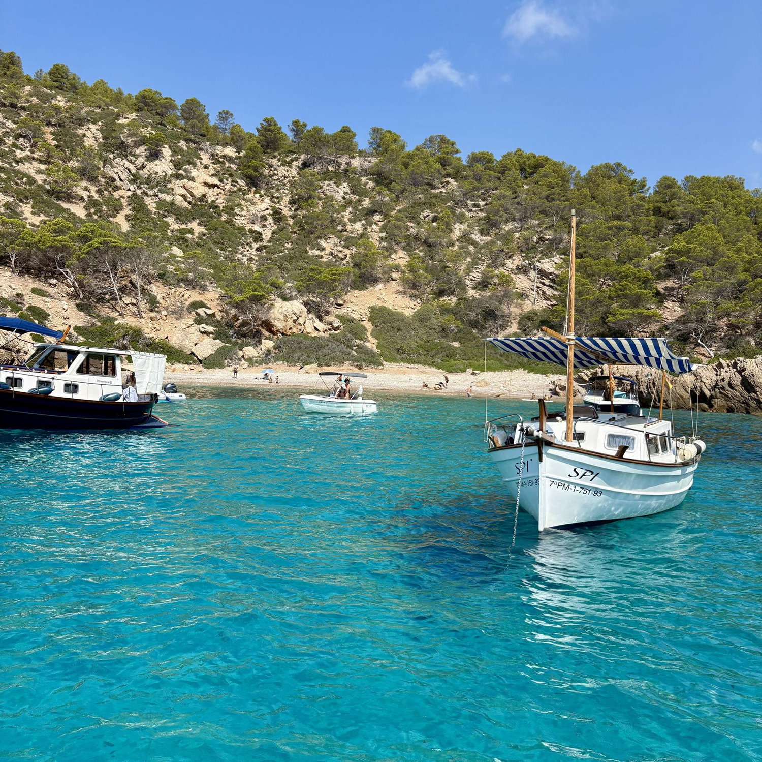 Cala exploring (boat rental from Sant Elm port)