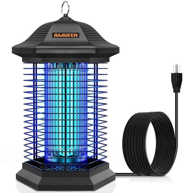 Amufer Bug Zapper Mosquito Zapper for Outdoor & Indoor,Upgraded 3 Mosquito Killing Technologies, 2 Safety Protection Technologies, Mosquito Killing Efficiency of 99.99%,Perfect for Home, Yard, Patio