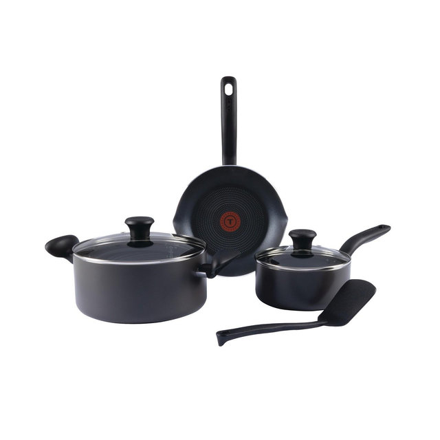 T-Fal Initiatives Aluminum 6 Piece Cookware Set