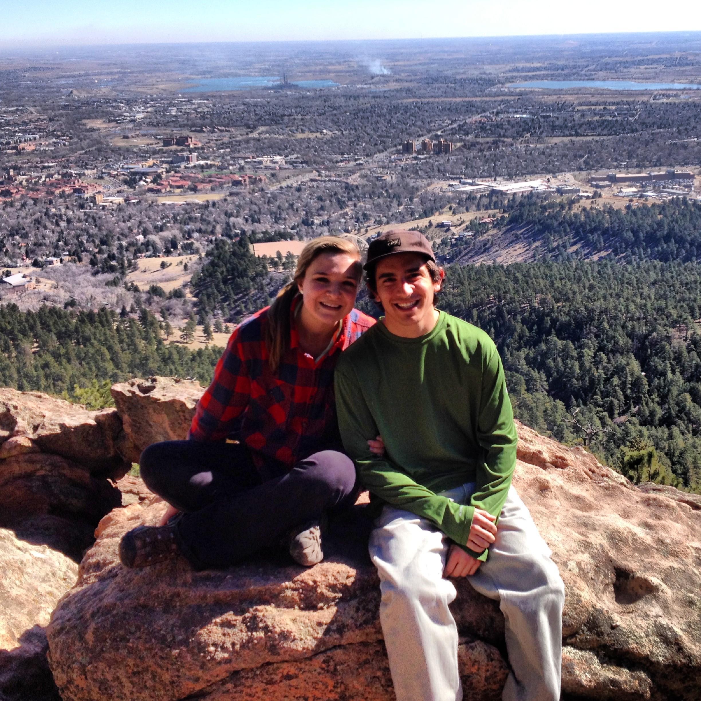 Sarah's first trip out to Colorado in 2014, hiking the Flatirons.