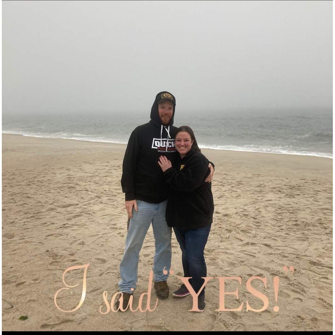 Few minutes after the big question on the beach