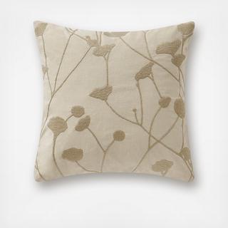 Driftwood Floral Embroidered Pillow