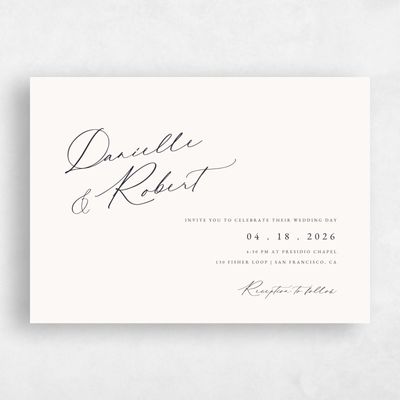 Beige Landscape Wedding Invitation - Mesilla Landscape
