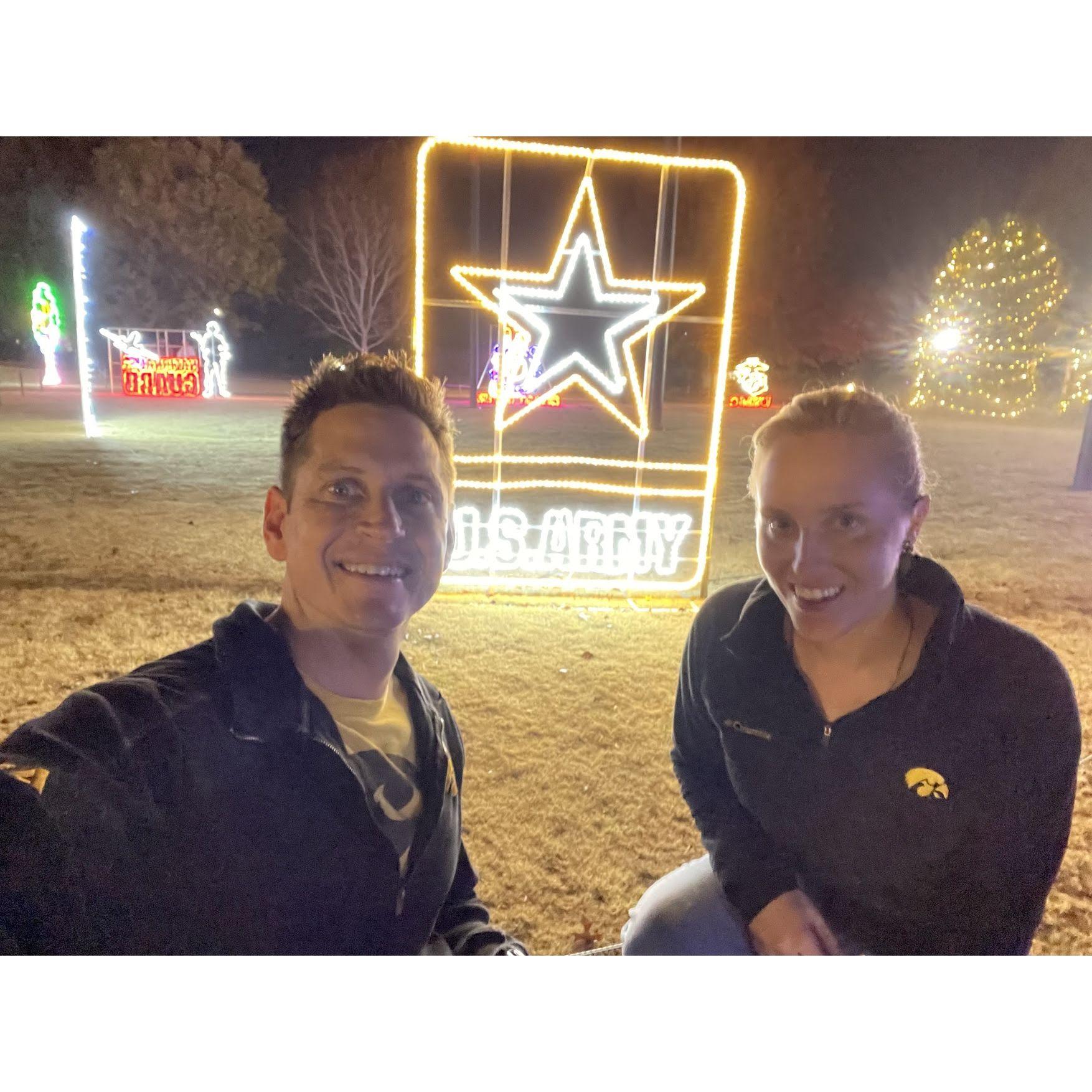 Our first Holiday Season together. Evans Towne Center Lights