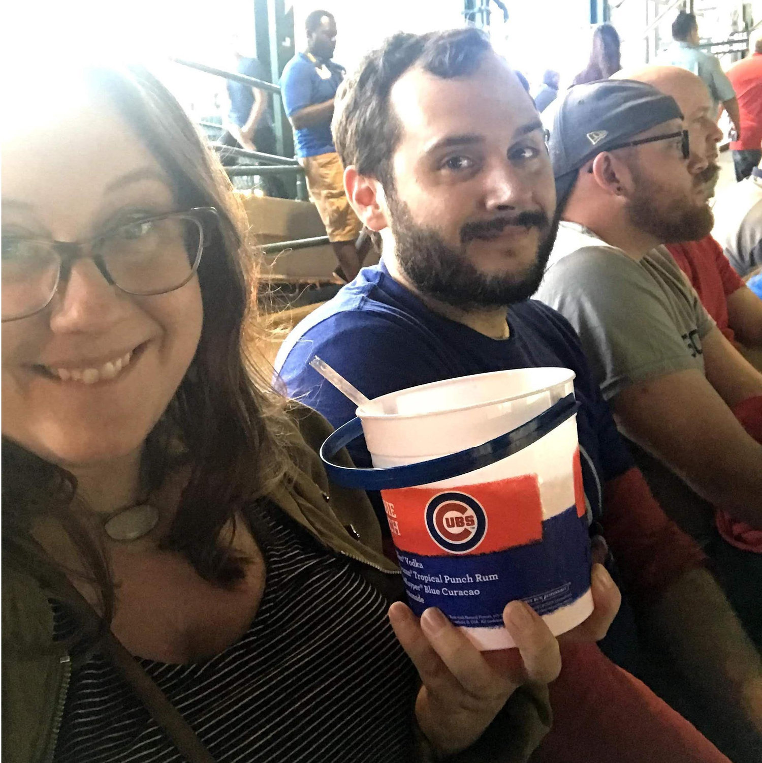 Emily's first Cubs game, in September 2018.
