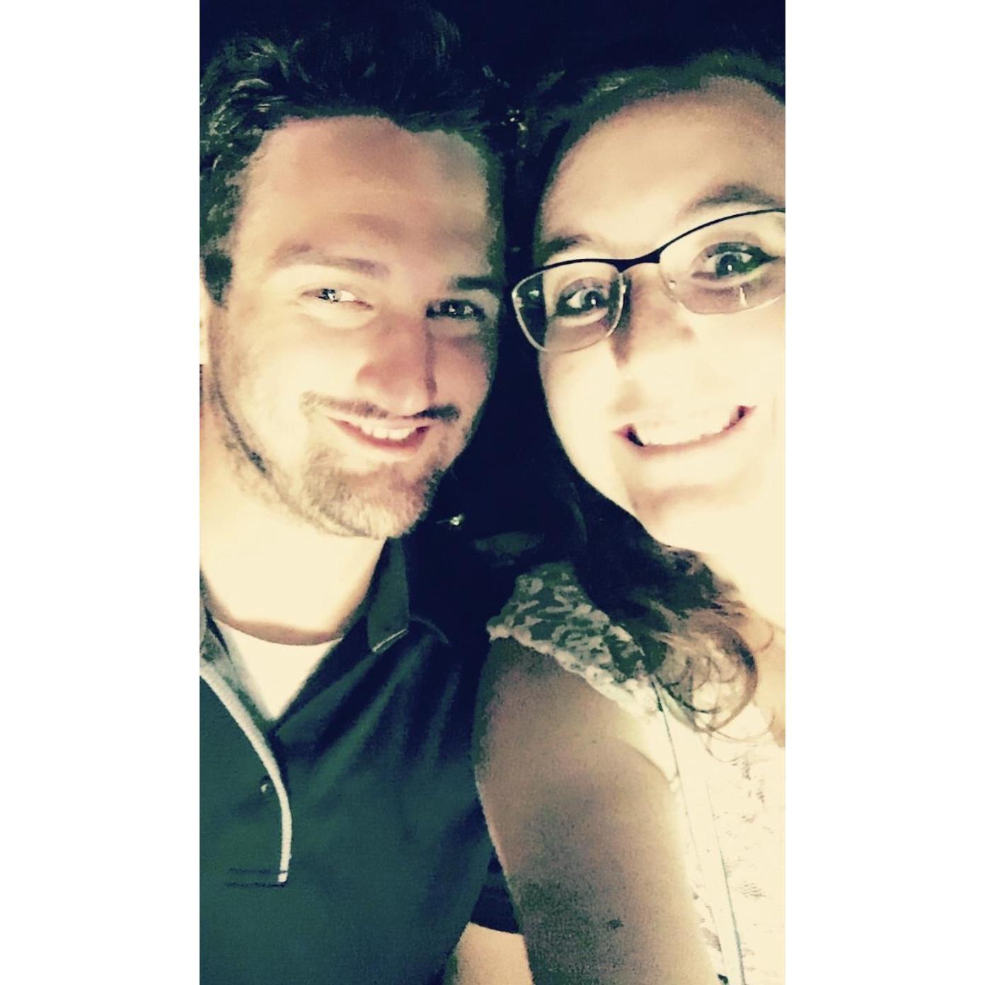 Our very first photo together. Date to the Carlisle carnival- before we were an official couple.