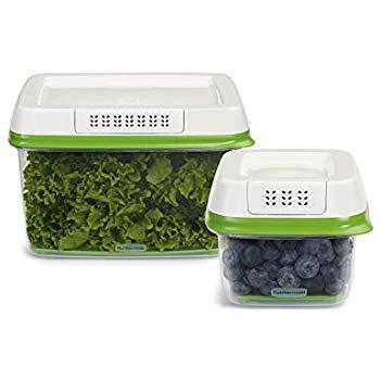 Rubbermaid 1920521 FreshWorks Produce Saver Food Storage Containers