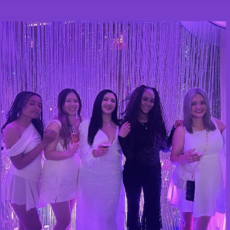 Aliyah in Las Vegas with just a few of her Bridesmaids- Naila, Alison, Jessica and Sandra