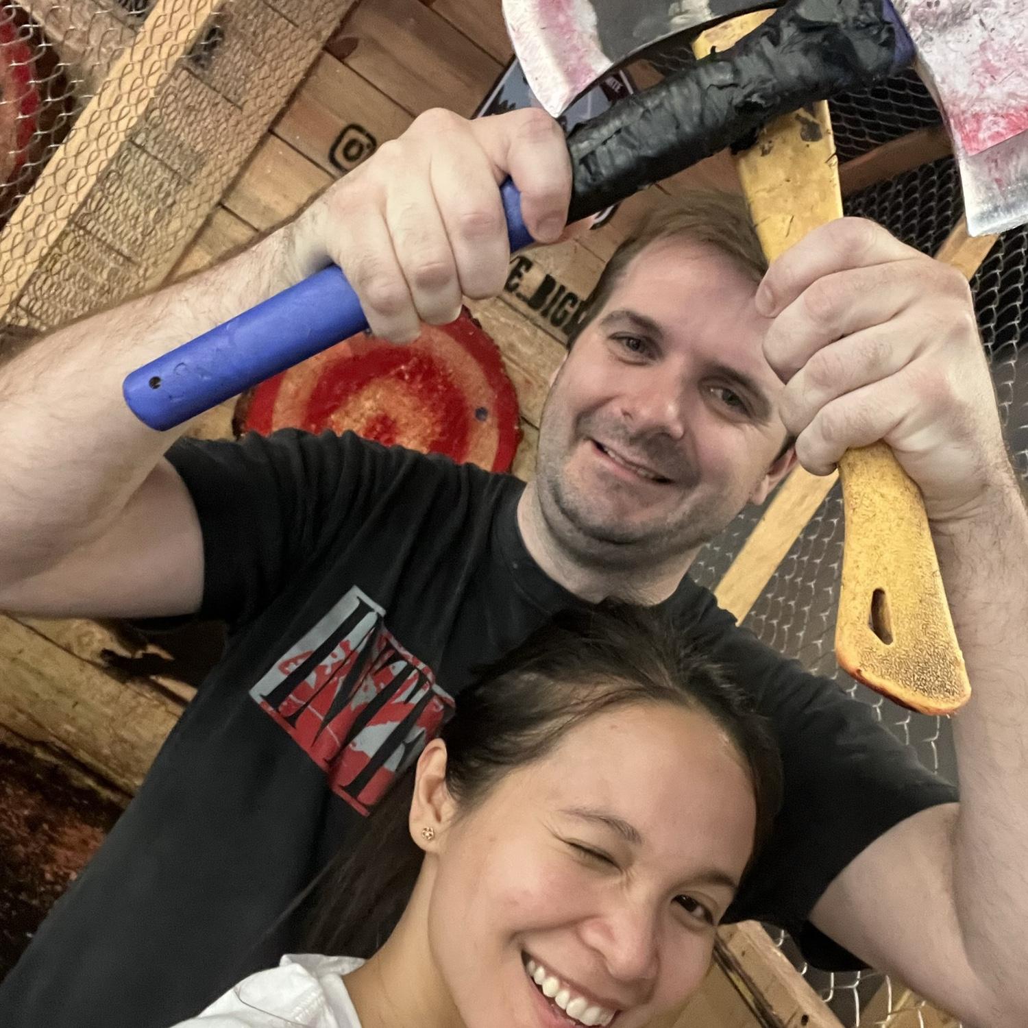 Our first hatchet throws
