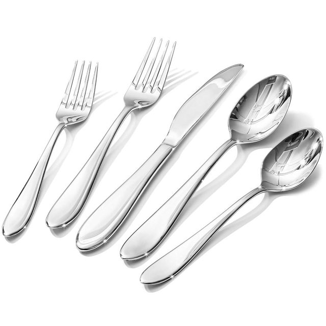 KINGSTONE 20-Piece Silverware Set for 4,18/10 Premium Stainless Steel Flatware Set, for Home, Restaurant, Wedding and Party Use, Mirror-Polished Cutlery Set, Dishwasher Safe.
