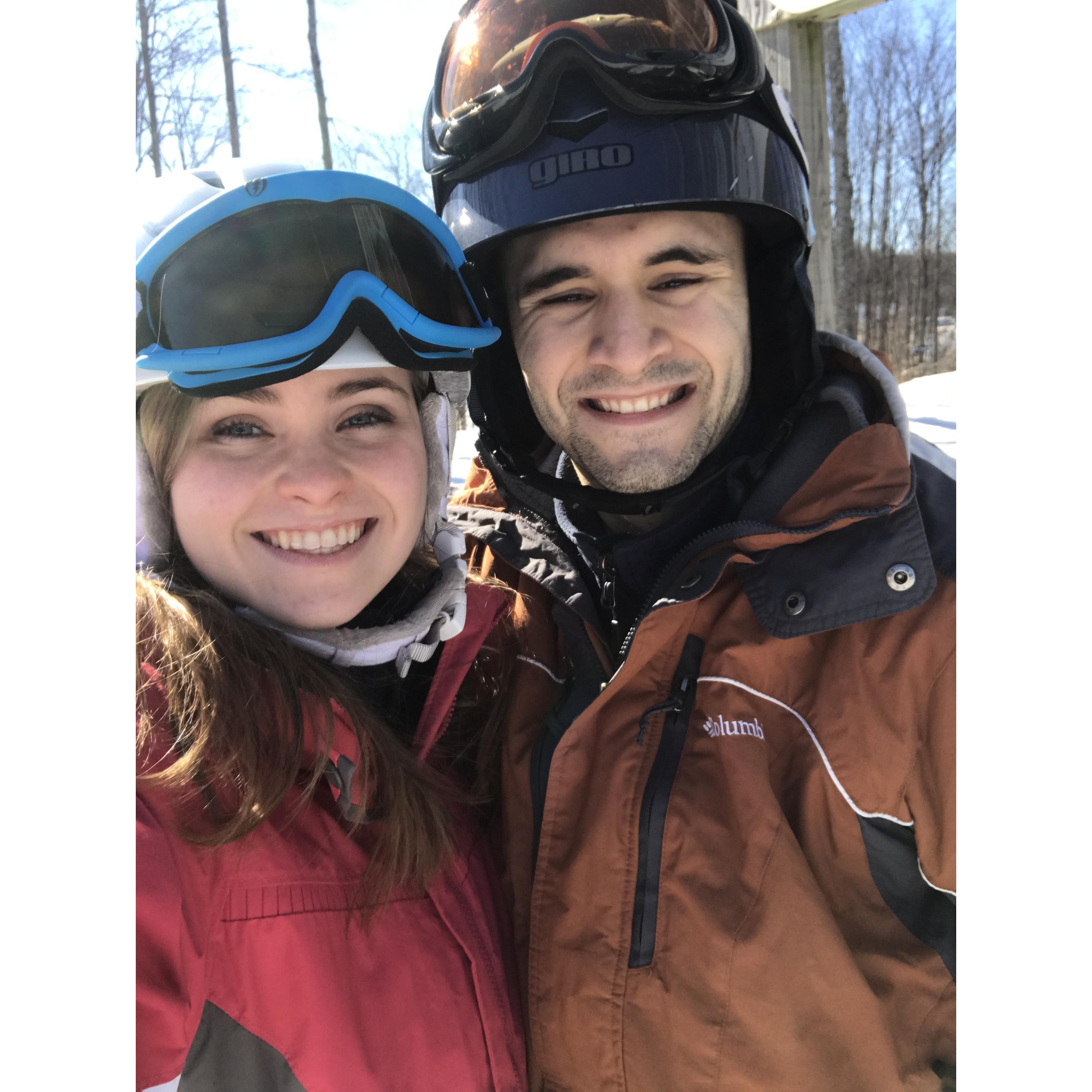 Circa 2018. Skiing up north with the Rabers at Shanty Creek.