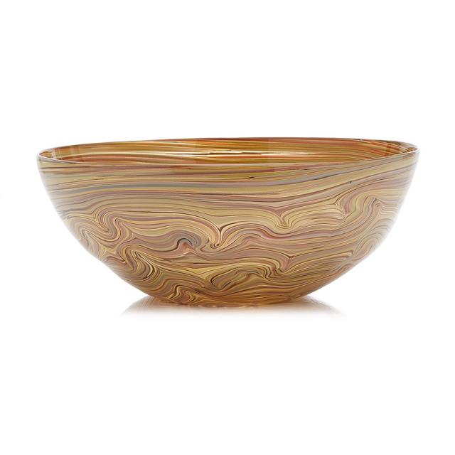 Calcedonio Glass Salad Bowl