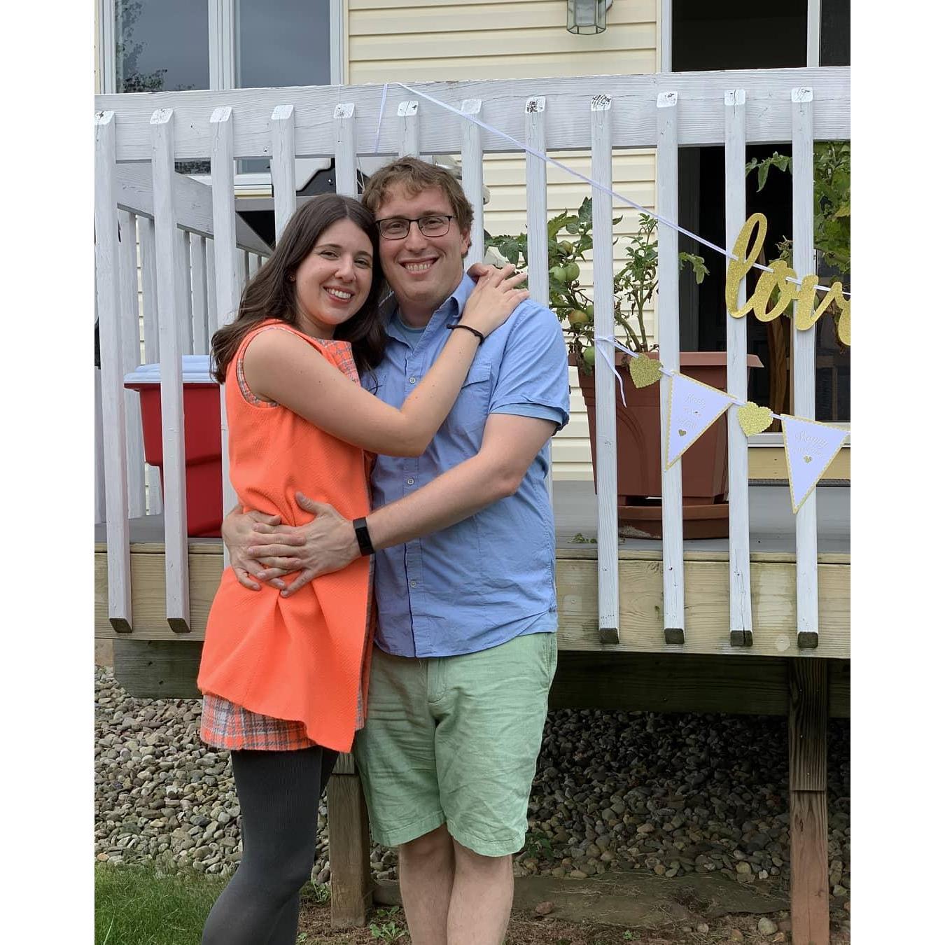 Hillsborough, September 2019. Engagement BBQ and very excited to celebrate with family and friends.