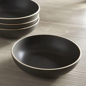 Mill Ceramic Pasta Bowls (Green, Set of 4)