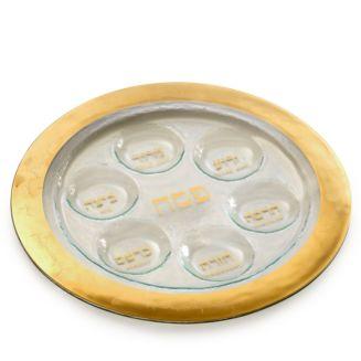 Annieglass Gold Seder Plate