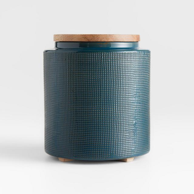 Ena Medium Ceramic Canister with Wood Lid