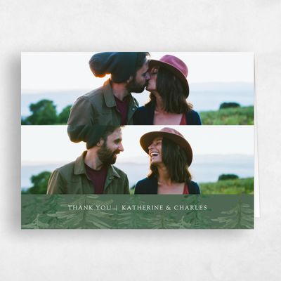 Green Rustic Wedding Thank You - Camden Photo