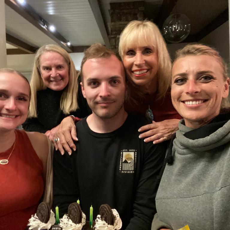 Celebrating Tyler’s birthday while his mom and sister are in town