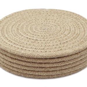 8 Inch Trivets for Hot Dishes, Hot Pots and Pans, Thick Heat Resistant Large Coaster for Kitchen, Hot Pads, Kitchen Essentials, Kitchen Decor for Table & Countertop, 6 Pcs