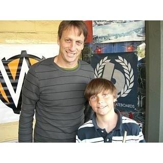 Spencer and Mr. Tony Hawk