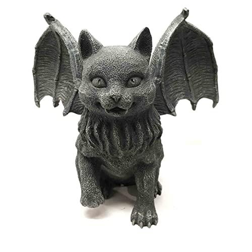 Vampire Dracula Fanged Cat Gargoyle Gothic Candleholder Figurine Sculpture Decor