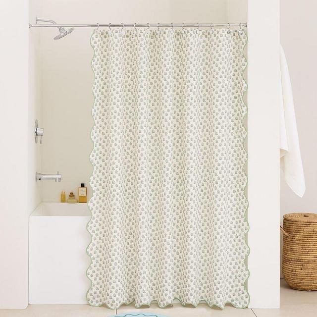 Rhode Begonia Shower Curtain, 72x74, Freshwater Blue