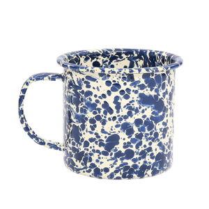 Navy and Cream Splatter 12 oz Mugs, Set of 4