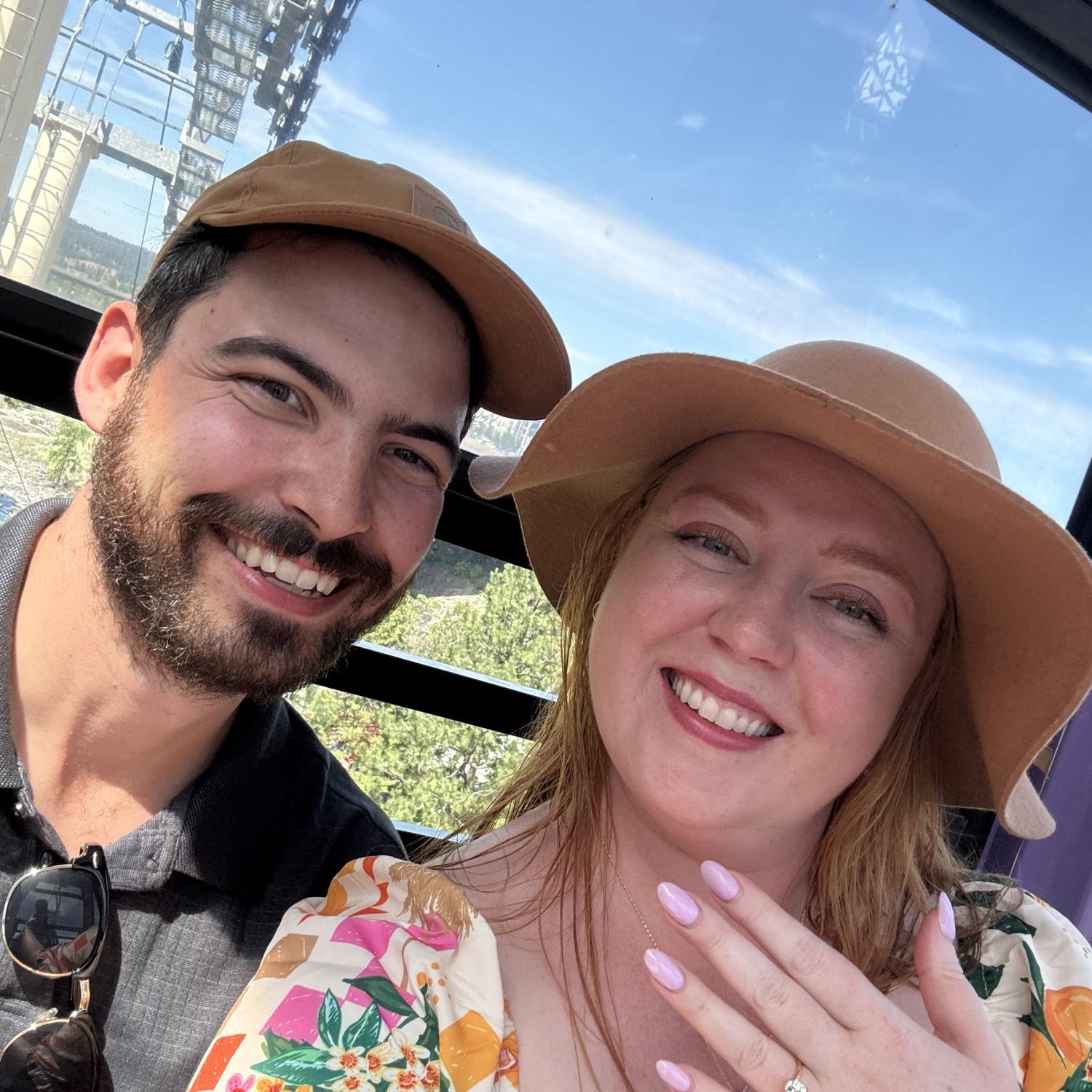 She said yes on the gondola over the Spokane river!