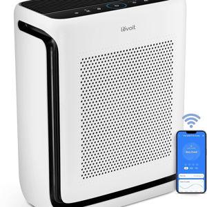 LEVOIT Air Purifiers for Home Large Room Up to 1875 Ft² with Washable Pre-Filter, AHAM VERIFIDE, Air Quality Monitor, HEPA Sleep Mode for Allergies, Pet Hair in Bedroom, Vital 200S-P, White