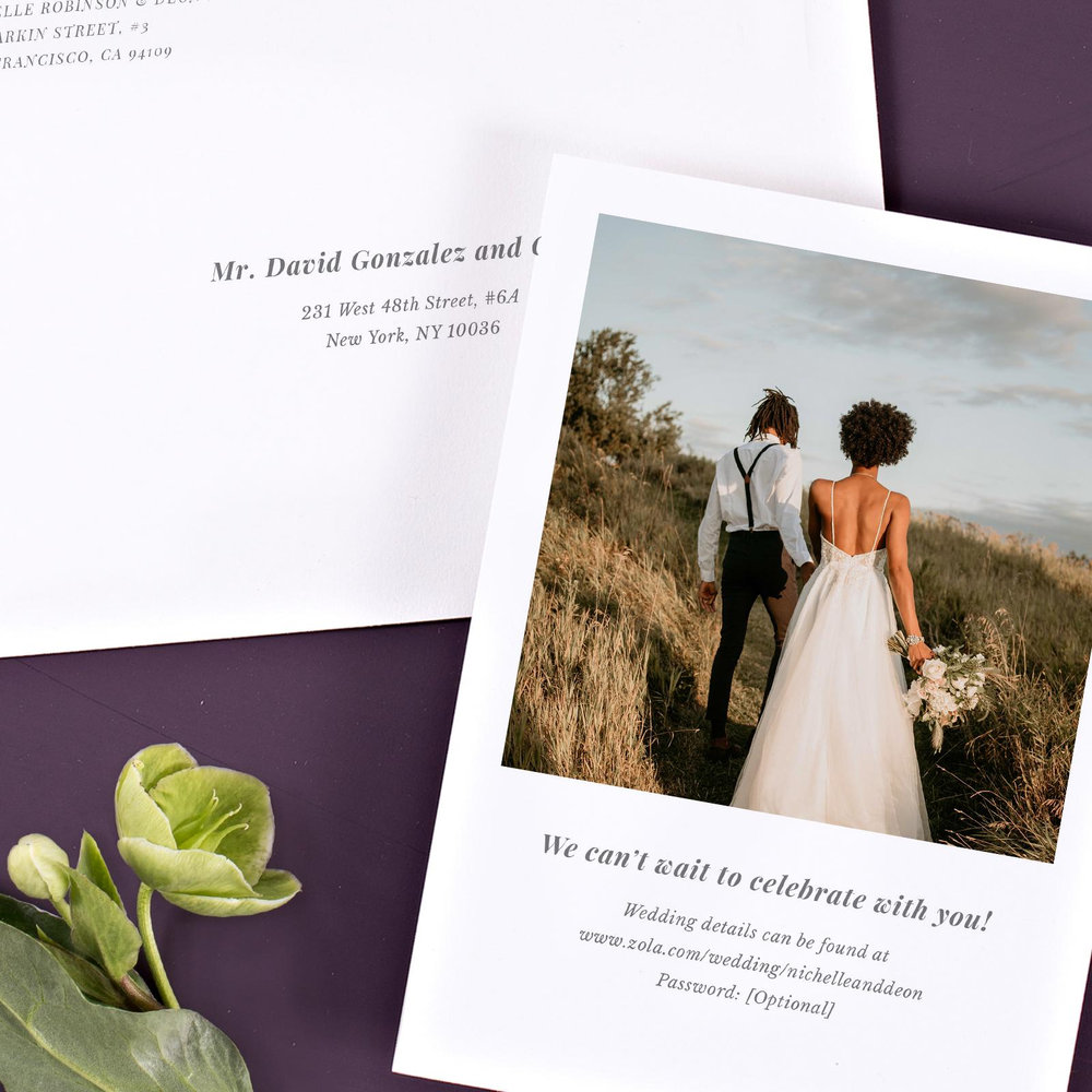 Chetumal Classic | Dusty Cobalt | Zola Wedding Invitations