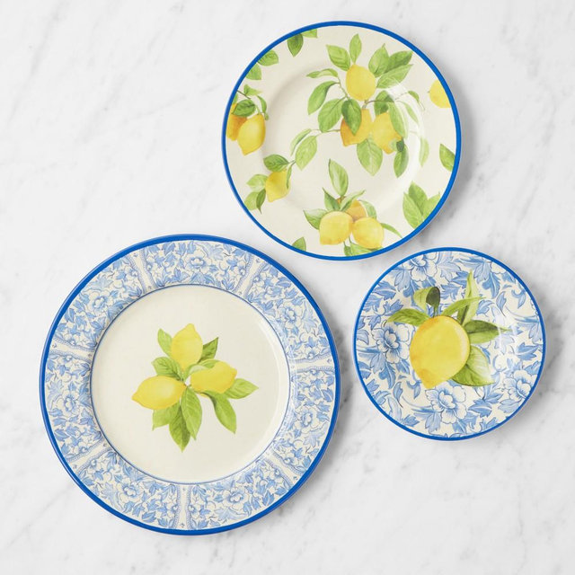 Lemon Outdoor Melamine 12-Piece Dinnerware Set