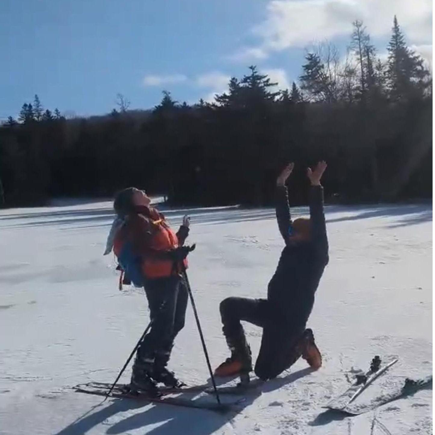 Lindsey just said "Yes" to being Zach's adventure buddy for life.