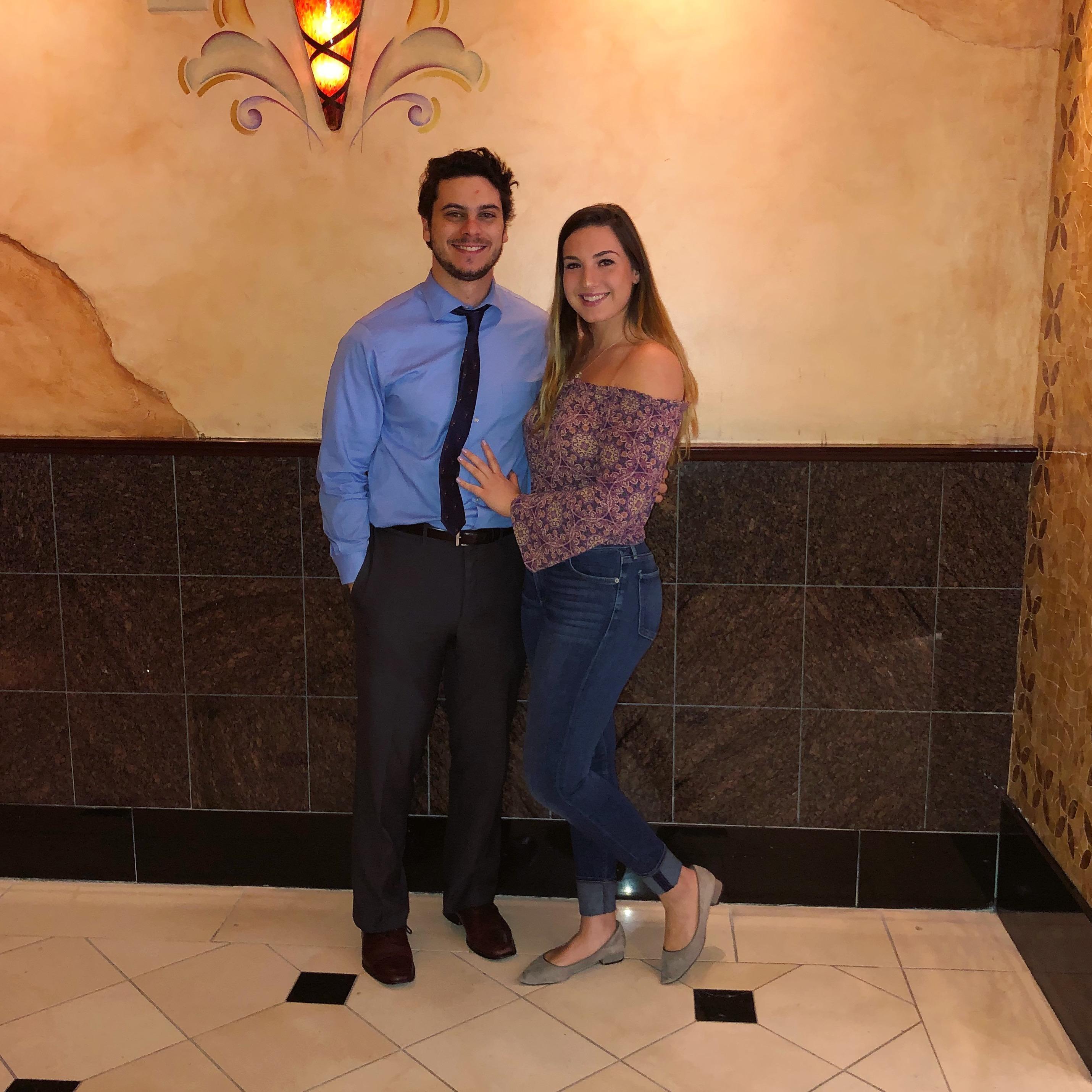 February 2019- The first Valentines day together in 2019, this was also the day Samantha found out she got into graduate school!