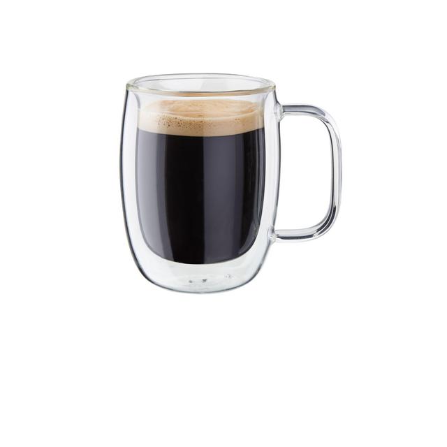 ZWILLING Sorrento Plus Double Wall Glassware 2-pc Double Espresso Glass Mug Set, Double wall