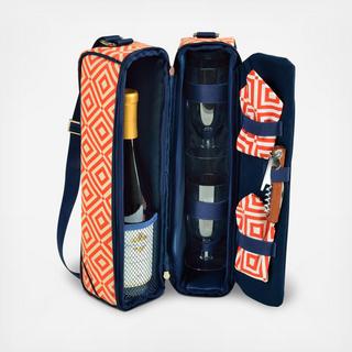 Insulated Wine Cooler Bag with Glasses & Corkscrew