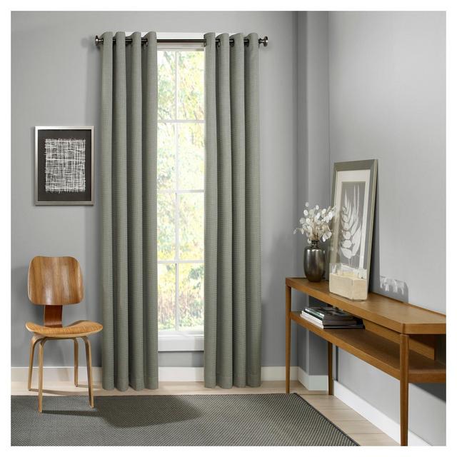63"x52" Palisade Thermalined Blackout Curtain Panel Green - Eclipse