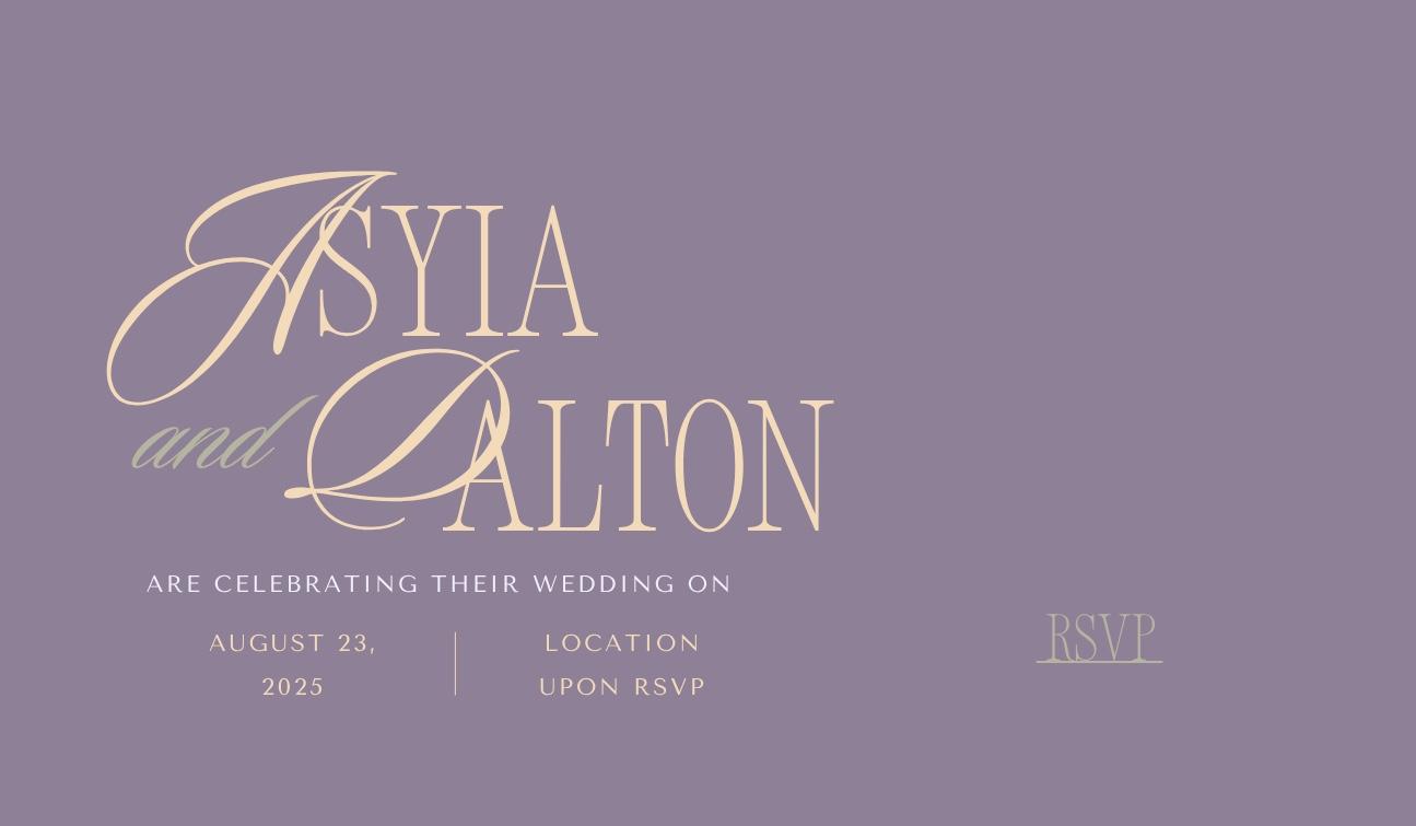 The Wedding Website of Dalton Bair and Asyia Guptill